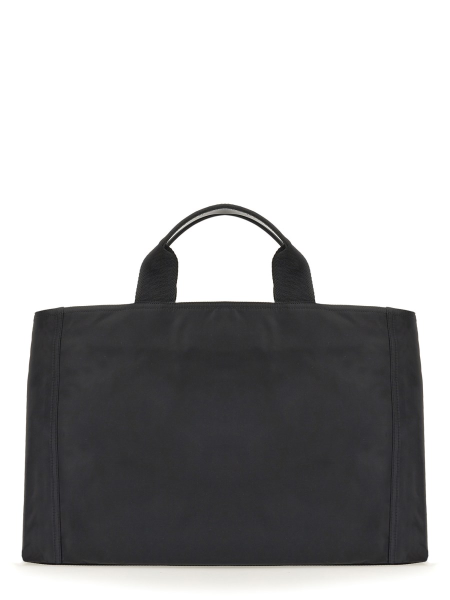 DOLCE & GABBANA BORSONE IN NYLON CON LOGO GOMMATO