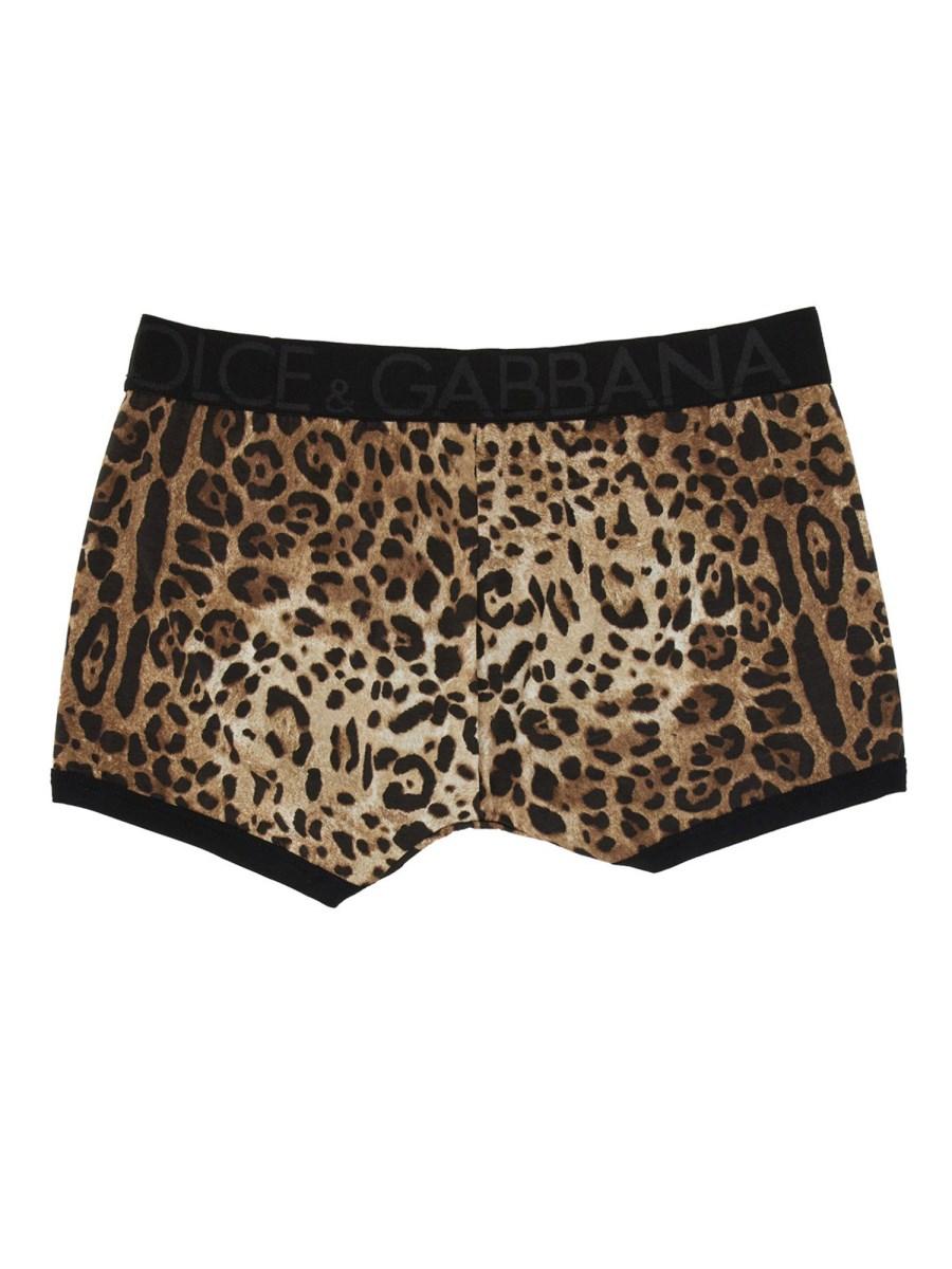 DOLCE & GABBANA BOXER CON ELASTICO CON STAMPA LEO