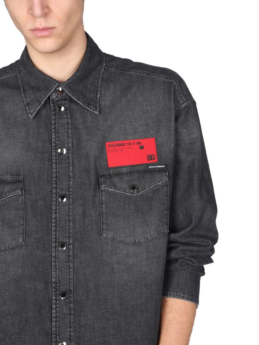 DOLCE & GABBANA CAMICIA IN DENIM DI COTONE