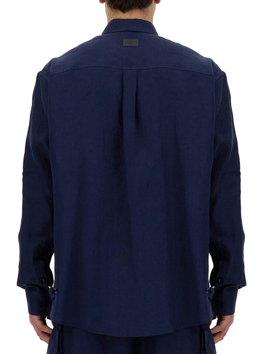 DOLCE & GABBANA CAMICIA IN LINO CON TASCHE