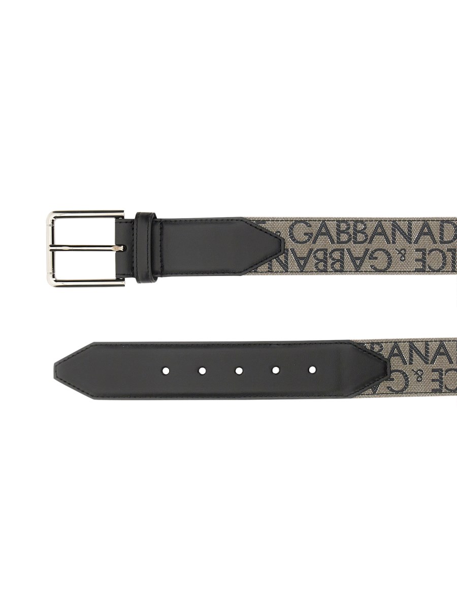DOLCE & GABBANA CINTURA IN COTONE CON LOGO