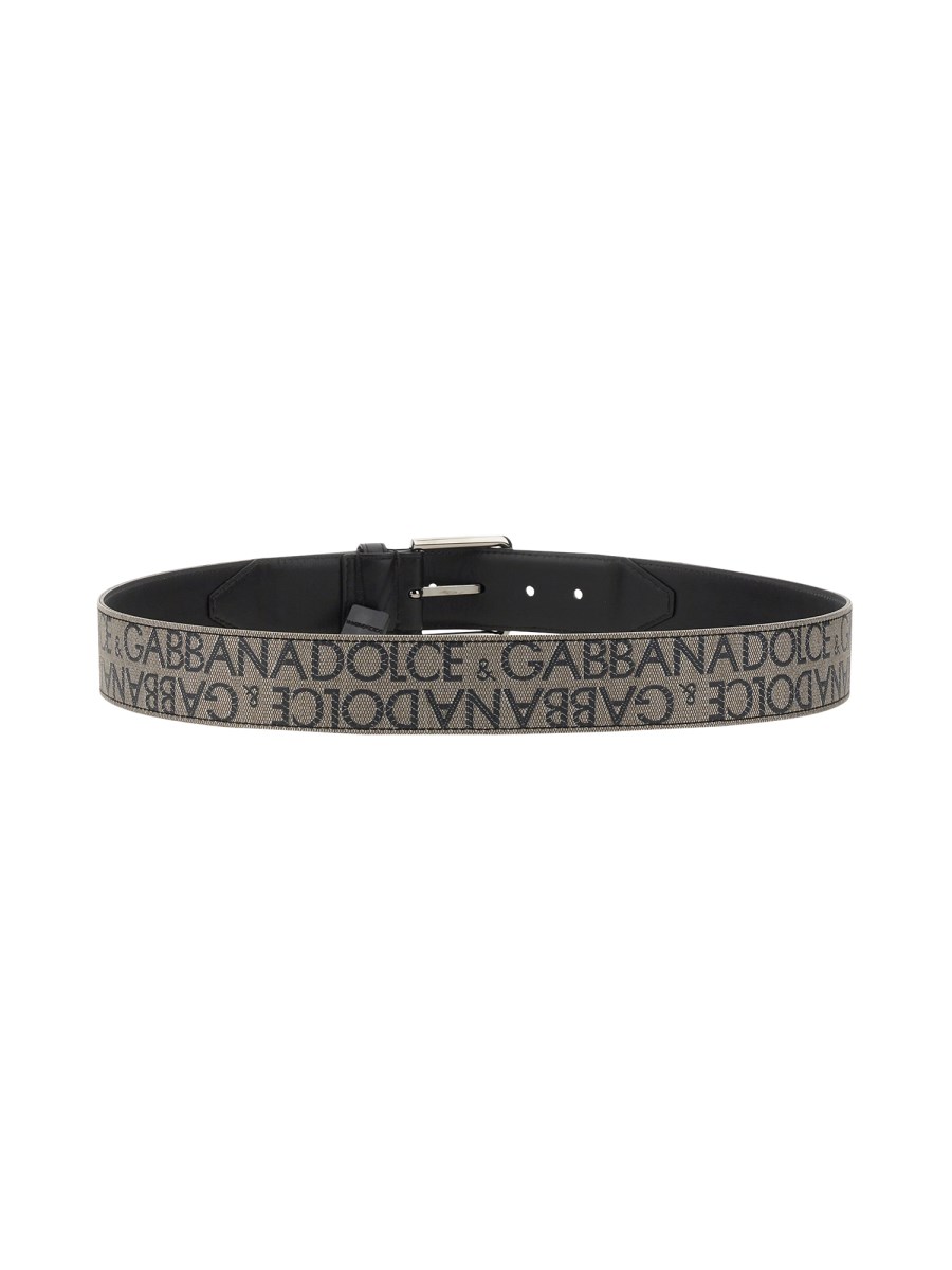 DOLCE & GABBANA CINTURA IN COTONE CON LOGO