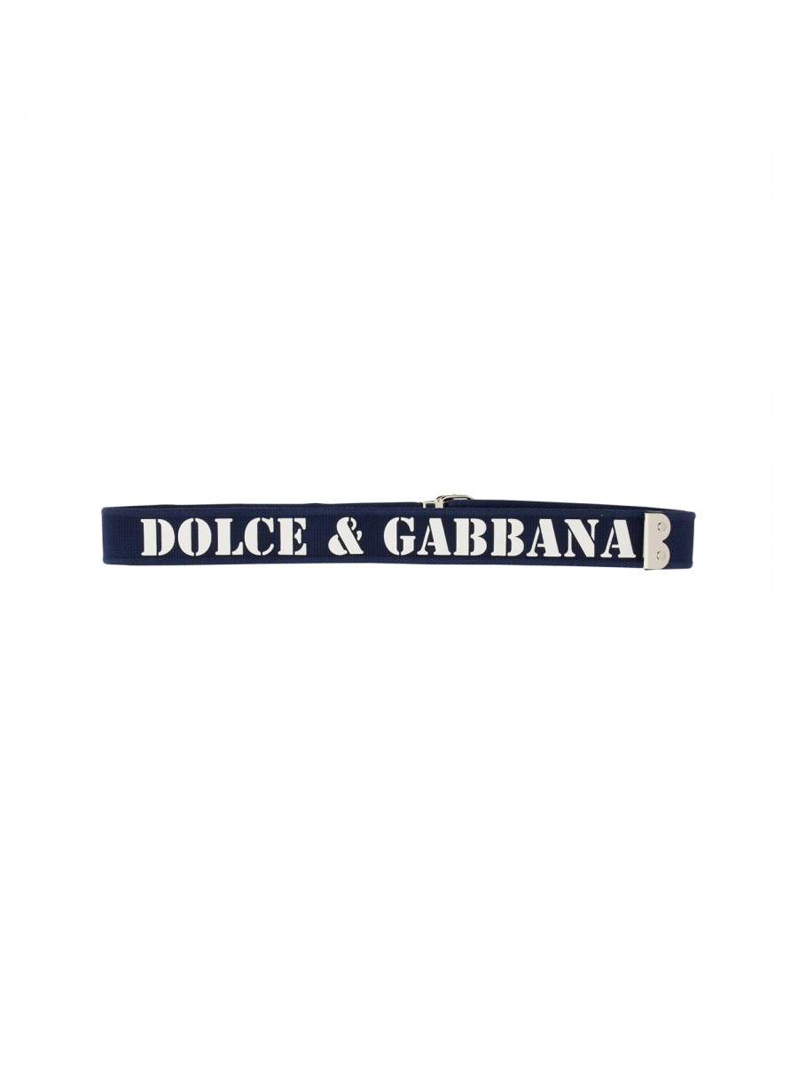 DOLCE & GABBANA CINTURA IN NASTRO LOGATO