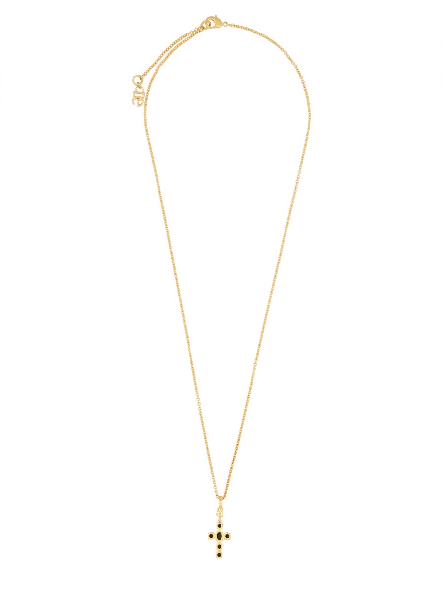 DOLCE & GABBANA COLLANA CON LOGO E CHARM