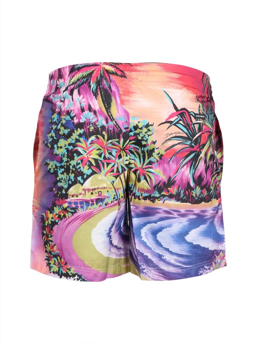 DOLCE & GABBANA COSTUME DA BAGNO CON STAMPA SUNSET