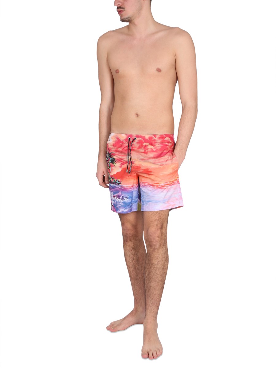 DOLCE & GABBANA COSTUME DA BAGNO CON STAMPA SUNSET