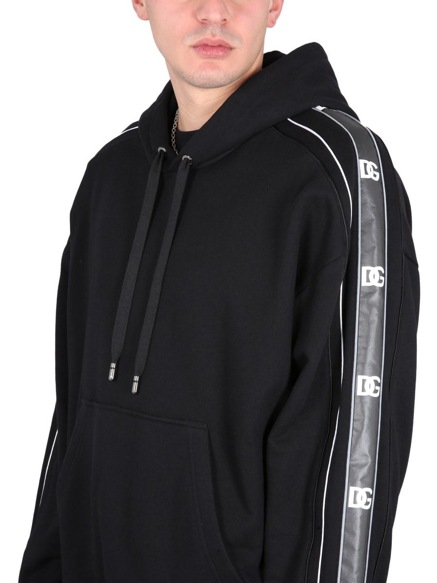 DOLCE & GABBANA FELPA CON BANDA LOGATA