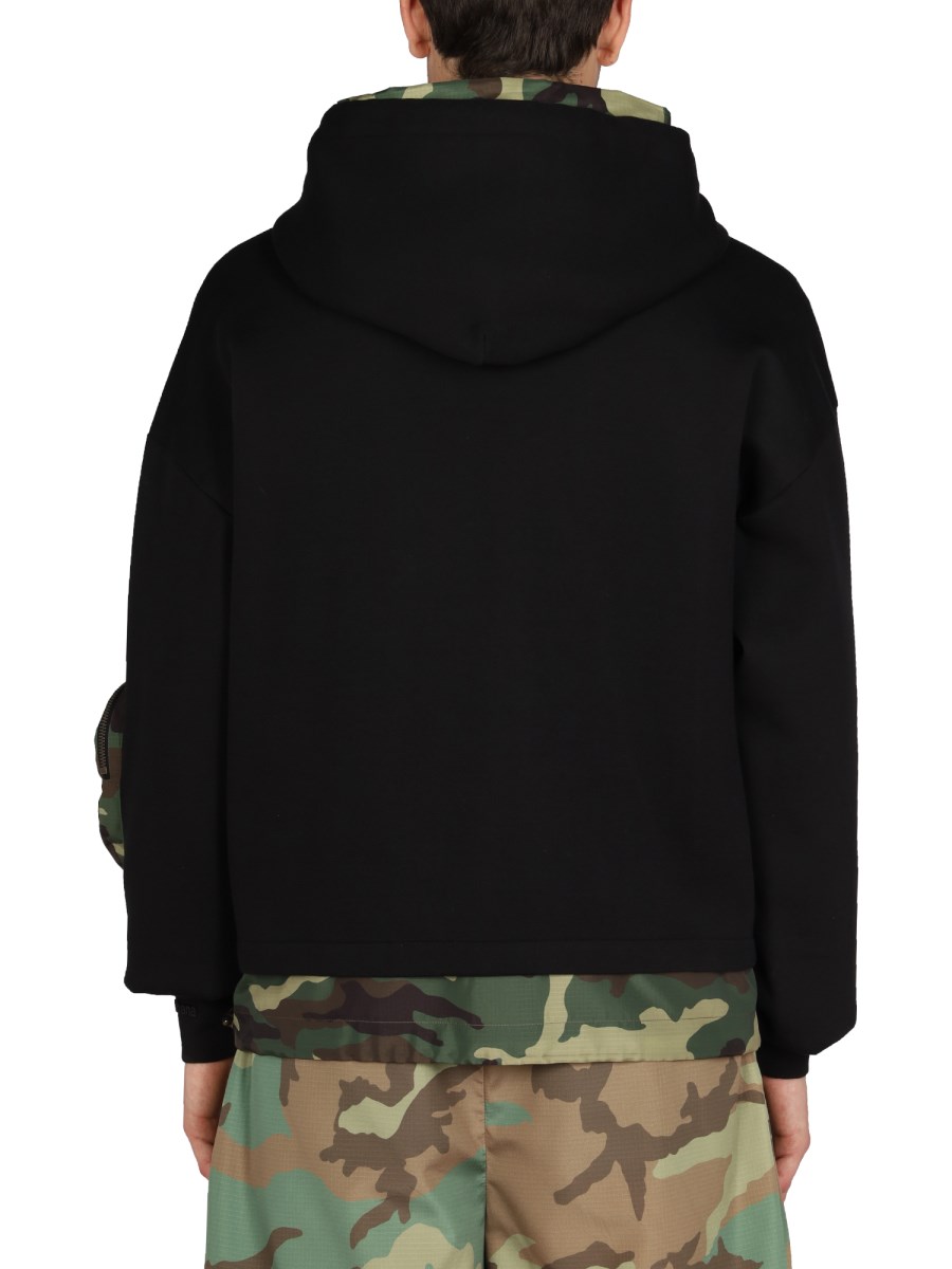 DOLCE & GABBANA FELPA IN COTONE CON DETTAGLI CAMO