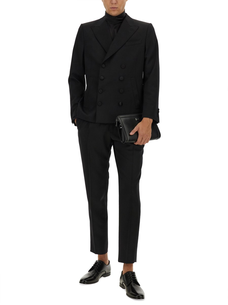 DOLCE & GABBANA GIACCA DOPPIOPETTO IN RASO