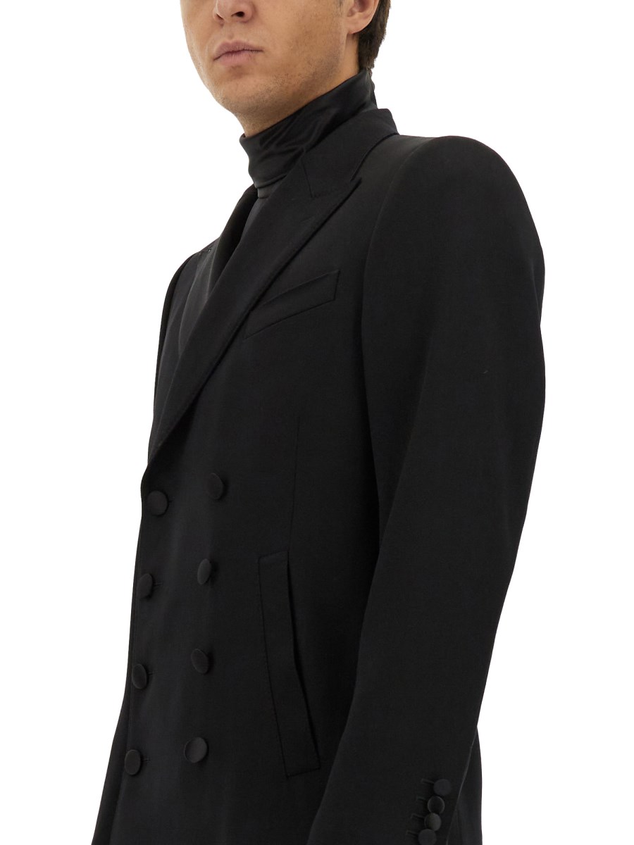 DOLCE & GABBANA GIACCA DOPPIOPETTO IN RASO