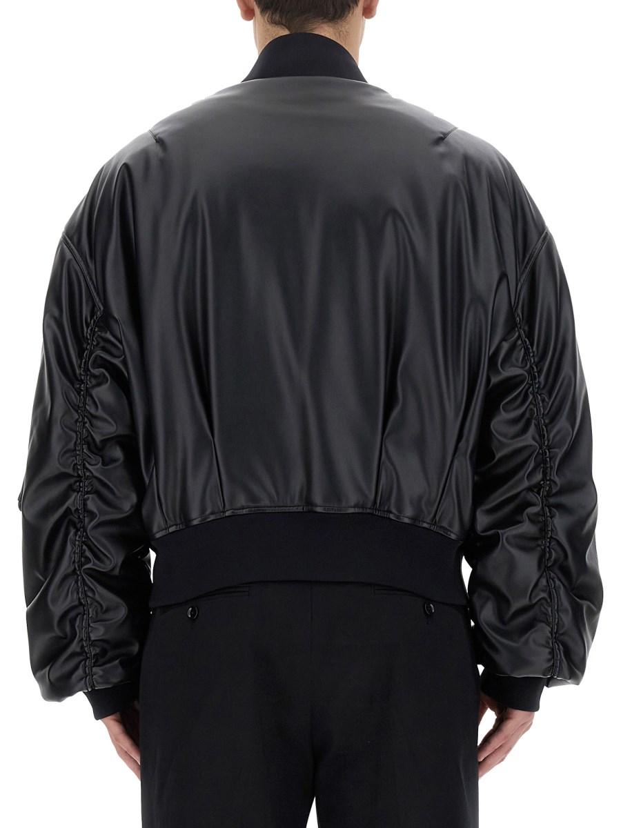 DOLCE & GABBANA GIACCA IN ECOPELLE CON PLACCA LOGATA