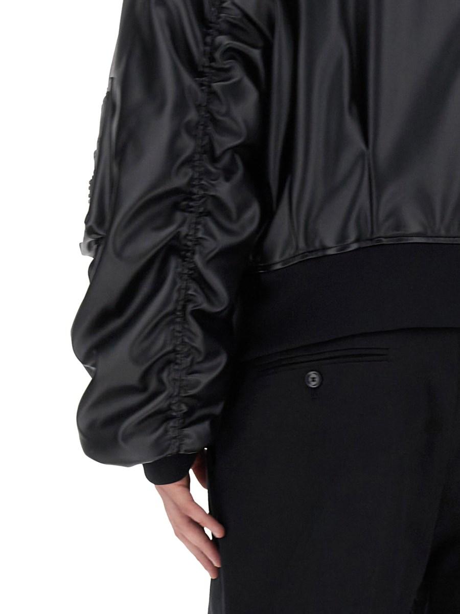 DOLCE & GABBANA GIACCA IN ECOPELLE CON PLACCA LOGATA