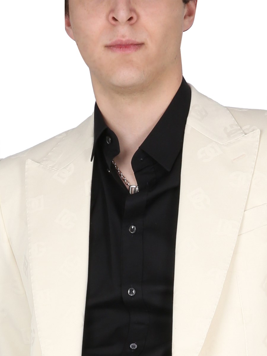 DOLCE & GABBANA GIACCA MONOPETTO IN COTONE