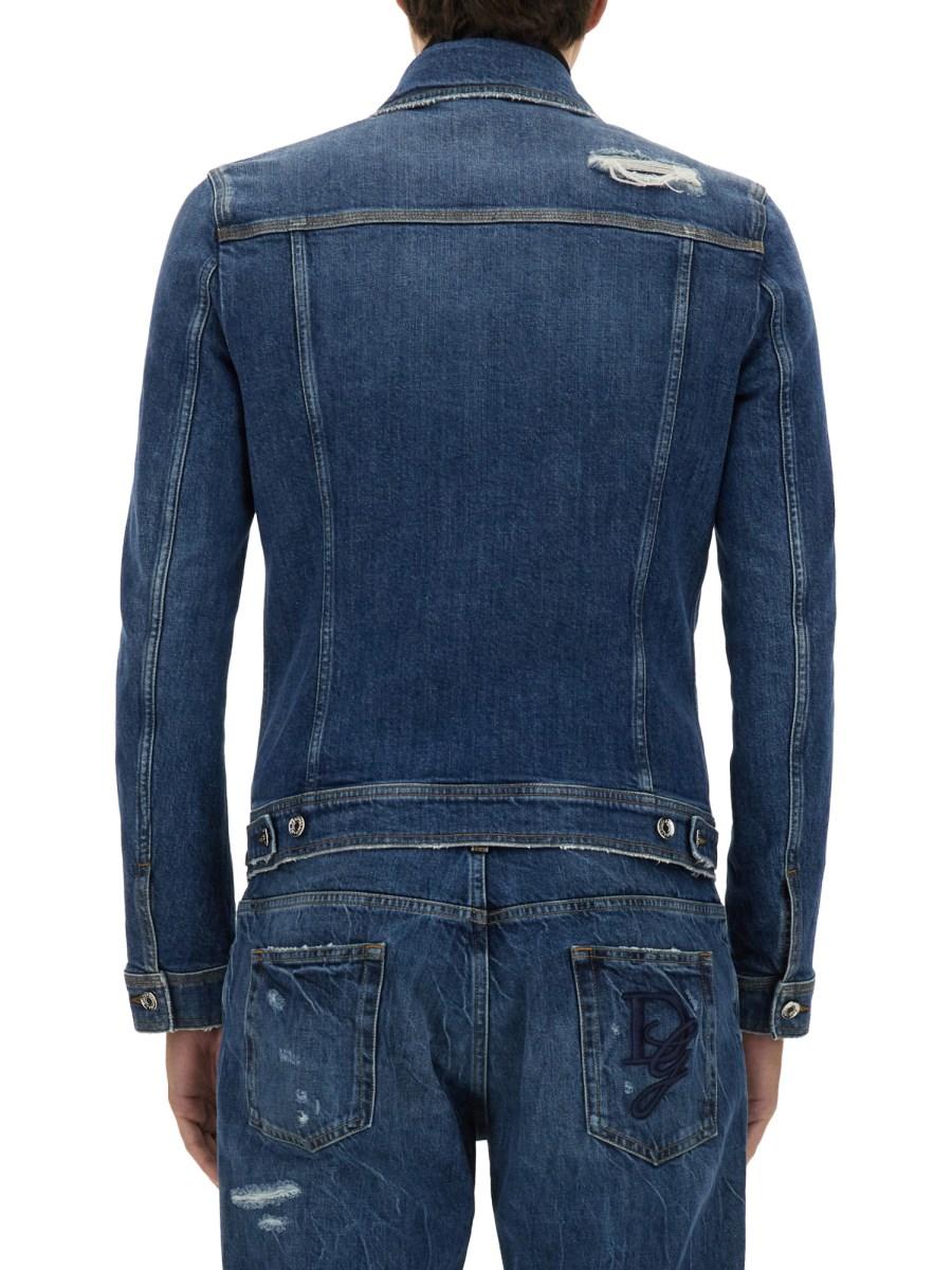 DOLCE & GABBANA GIUBBOTTO IN DENIM STRETHC