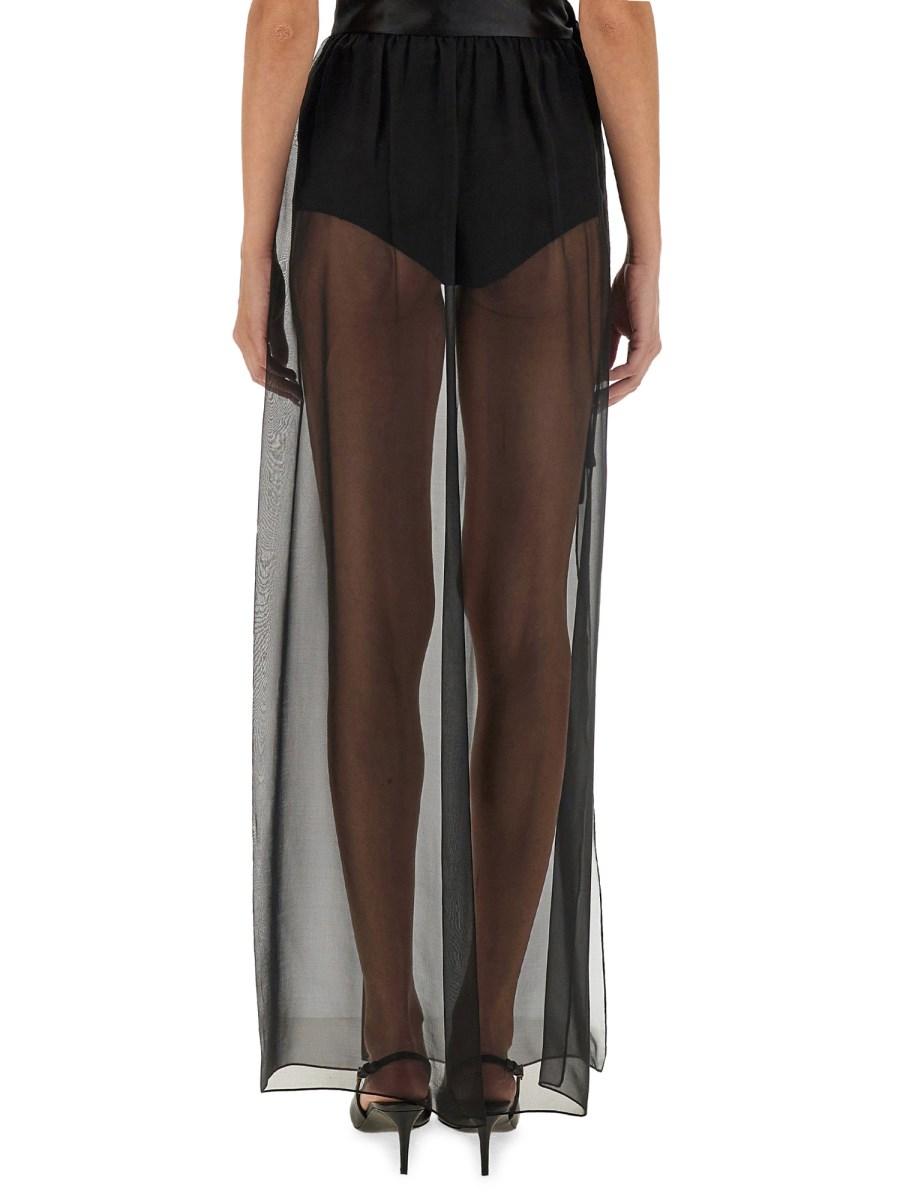 DOLCE & GABBANA GONNA LUNGA IN CHIFFON DI SETA