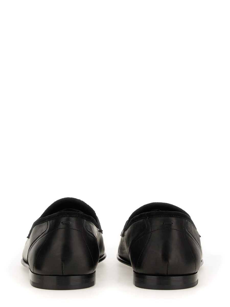 DOLCE & GABBANA MOCASSINO IN PELLE CON LOGO