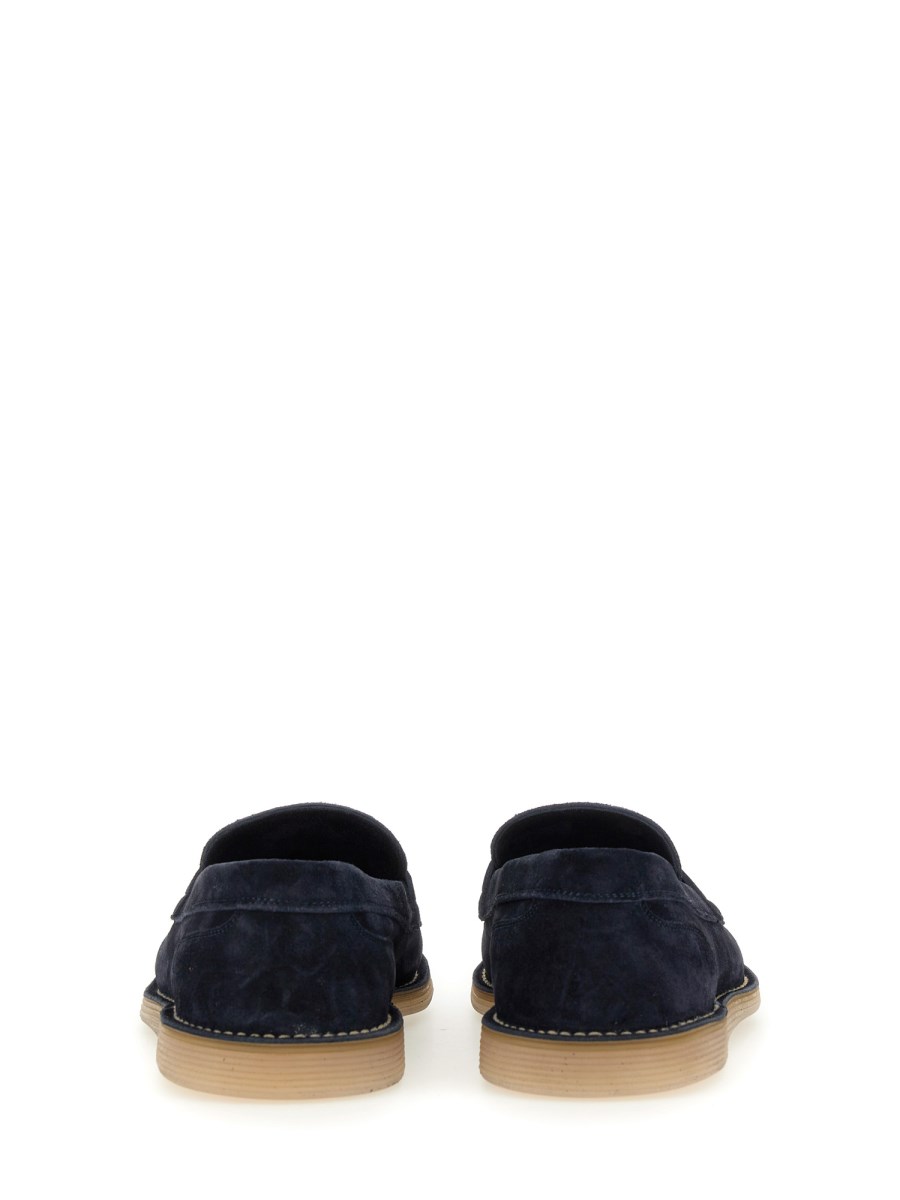 DOLCE & GABBANA MOCASSINO IN SUEDE CON LOGO