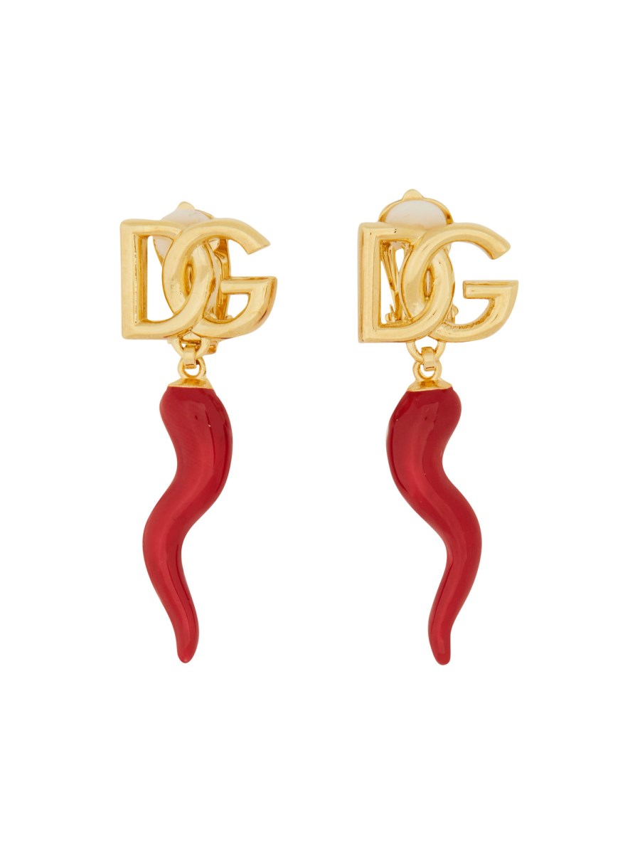 DOLCE & GABBANA ORECCHINO CREOLA CON CORNETTO