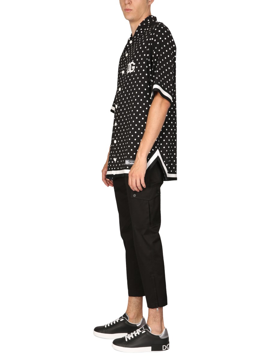 DOLCE & GABBANA PANTALONE CARGO IN COTONE STRETCH