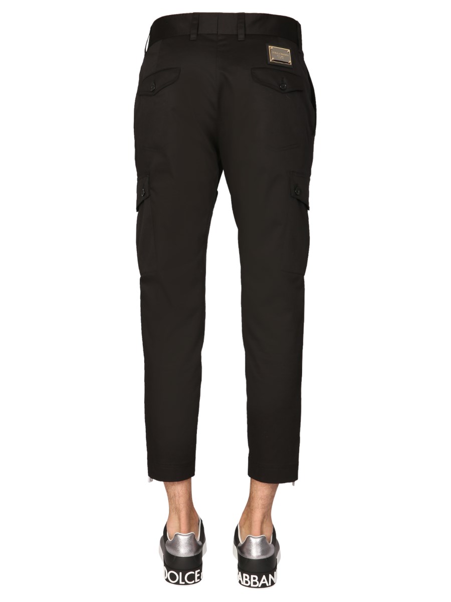 DOLCE & GABBANA PANTALONE CARGO IN COTONE STRETCH