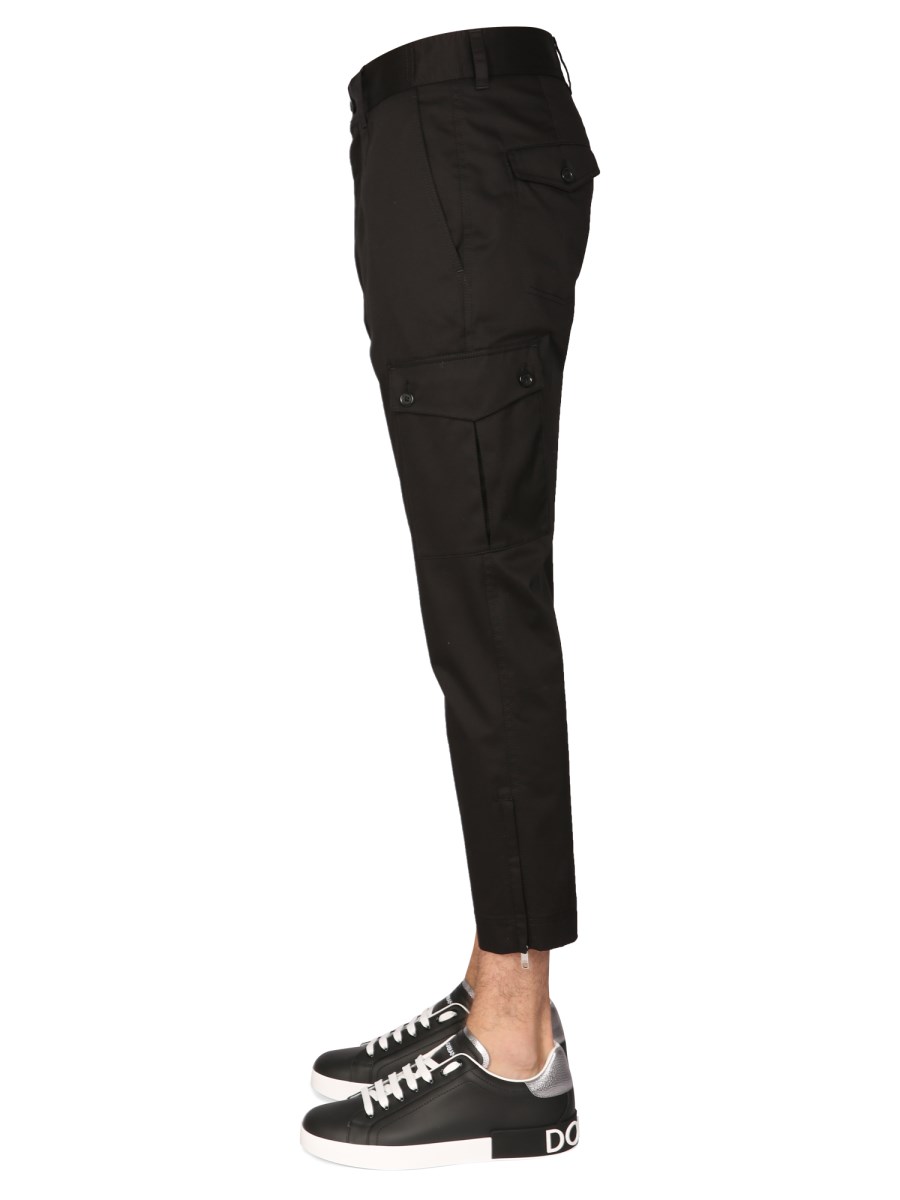 DOLCE & GABBANA PANTALONE CARGO IN COTONE STRETCH