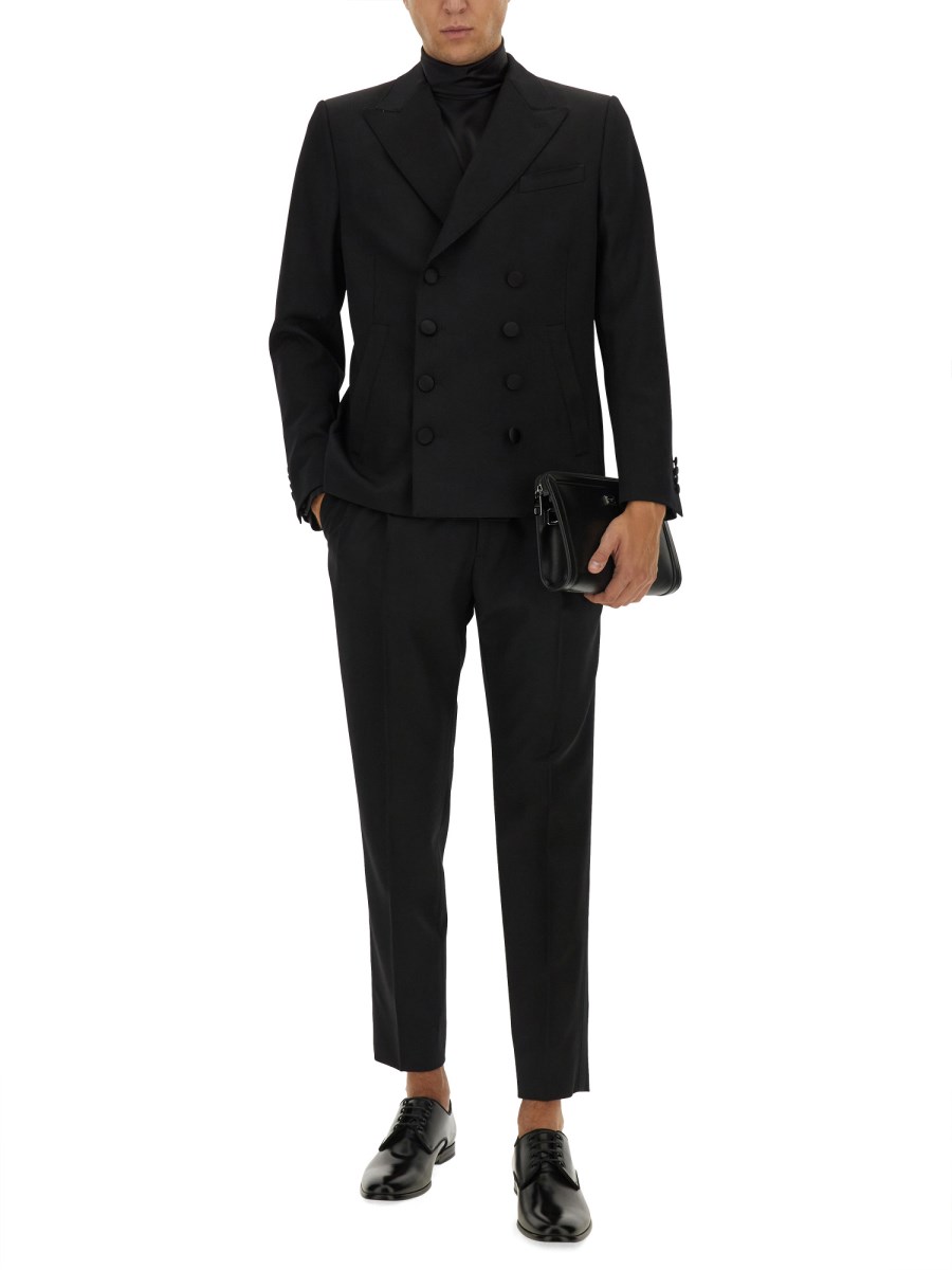 DOLCE & GABBANA PANTALONE CLASSICO IN LANA E SETA