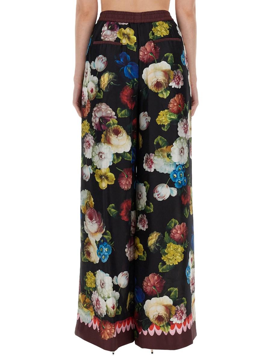 DOLCE & GABBANA PANTALONE CON STAMPA FLOREALE