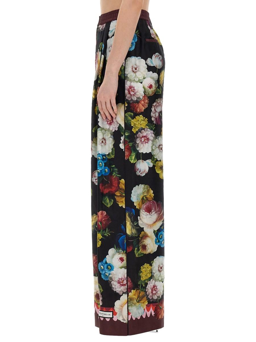 DOLCE & GABBANA PANTALONE CON STAMPA FLOREALE