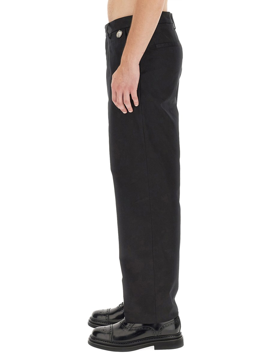 DOLCE & GABBANA PANTALONE IN GABRDINA DI COTONE