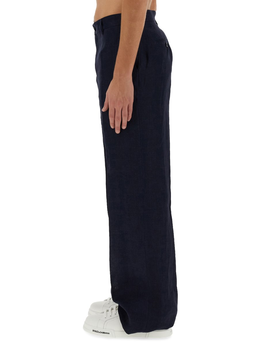 DOLCE & GABBANA PANTALONE IN LINO