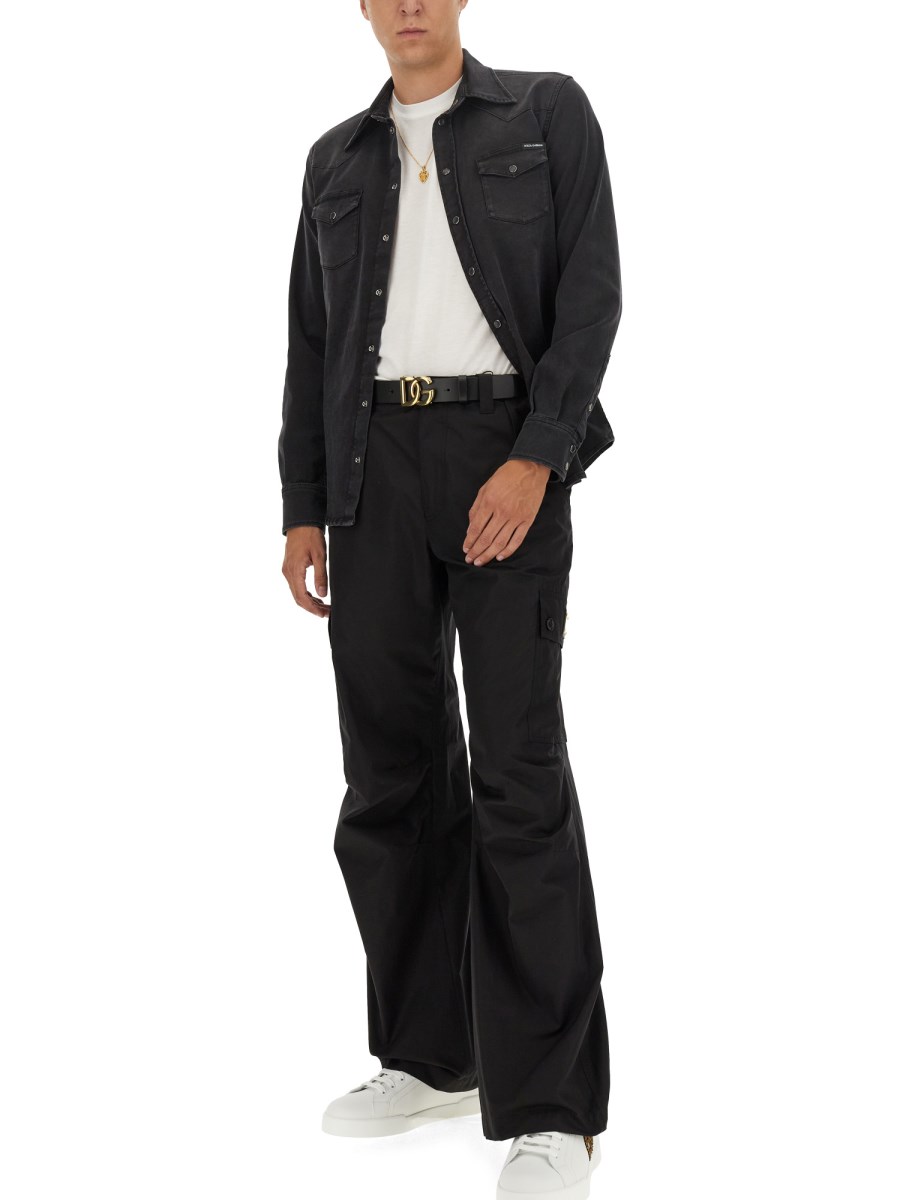 DOLCE & GABBANA PANTALONE ROMA IN COTONE