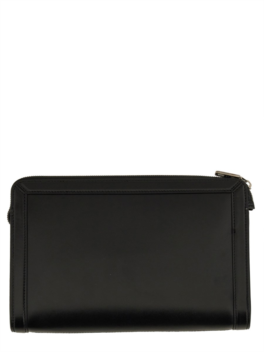 DOLCE & GABBANA POUCH IN PELLE CON LOGO