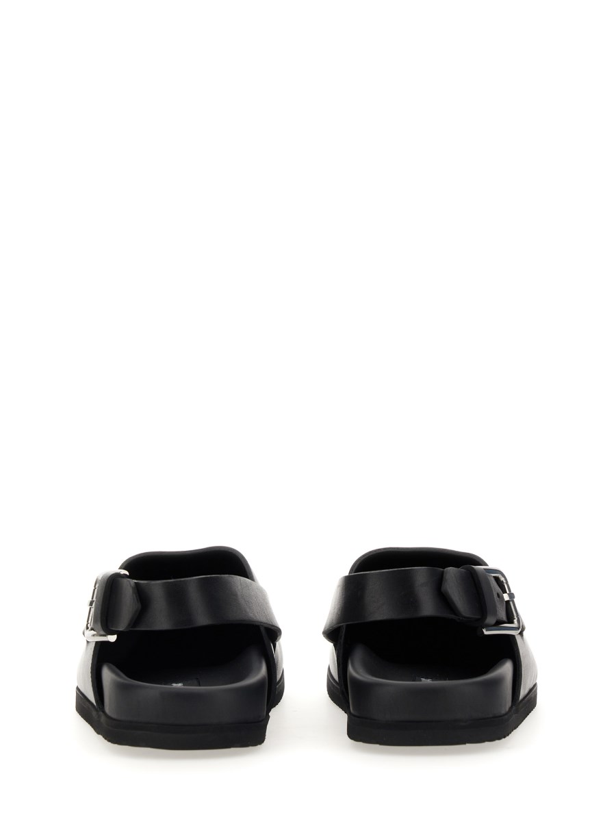 DOLCE & GABBANA SANDALO IN PELLE CON LOGO