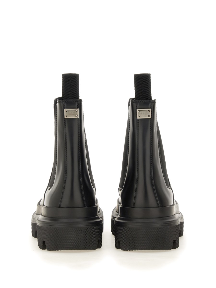 DOLCE & GABBANA STIVALE IN PELLE SPAZZOLATA