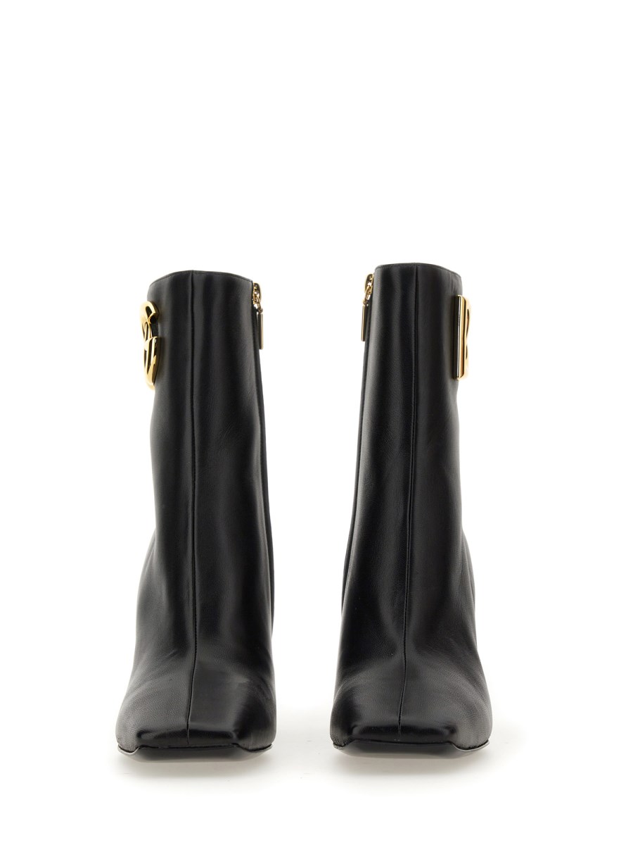 DOLCE & GABBANA STIVALETTO IN NAPPA CON LOGO