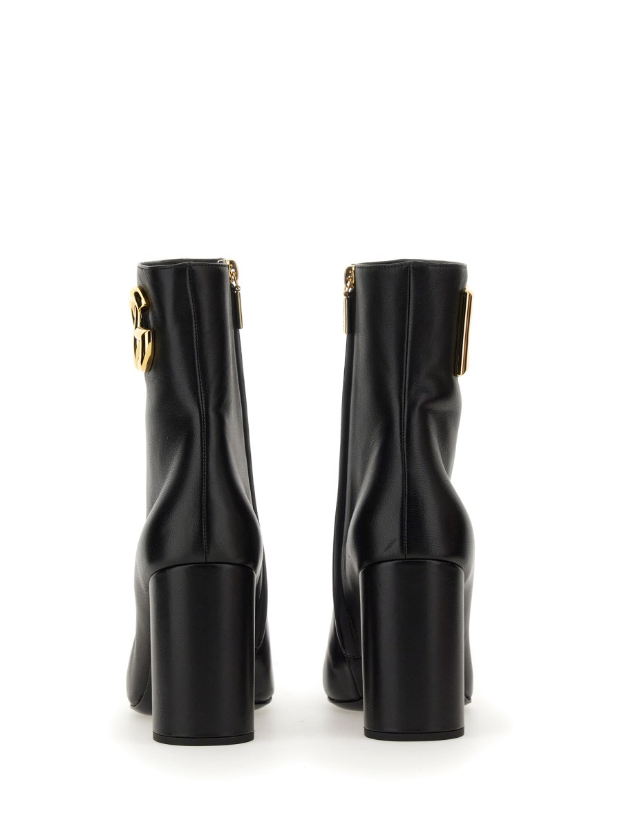DOLCE & GABBANA STIVALETTO IN NAPPA CON LOGO