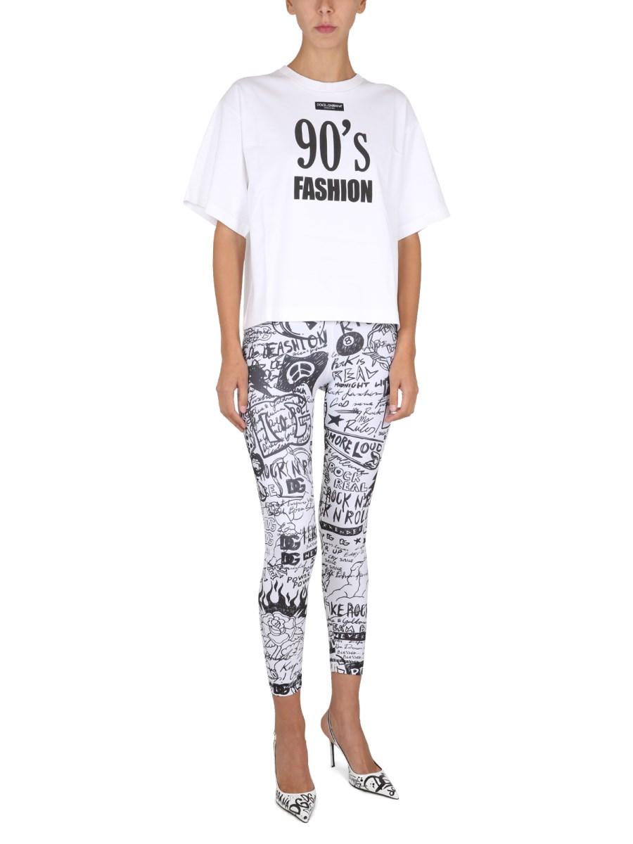 DOLCE & GABBANA T-SHIRT IN COTONE CON PATCH LOGO