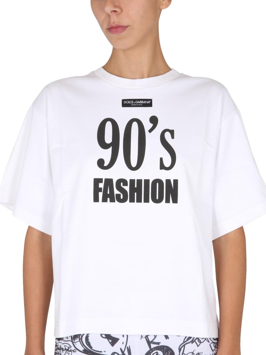 DOLCE & GABBANA T-SHIRT IN COTONE CON PATCH LOGO