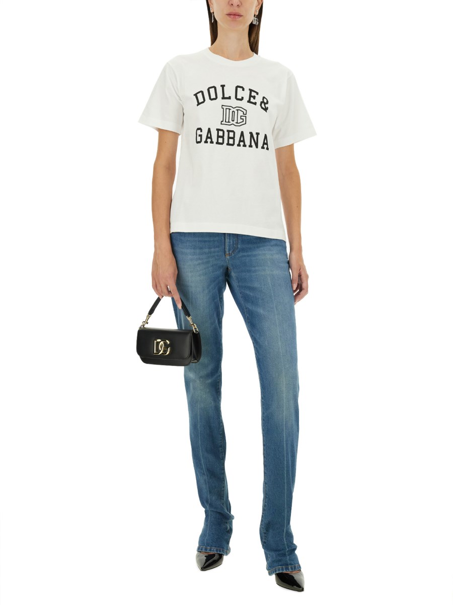 DOLCE & GABBANA T-SHIRT IN JERSEY CON LOGO LETTERING