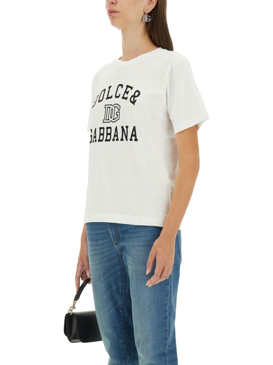 DOLCE & GABBANA T-SHIRT IN JERSEY CON LOGO LETTERING