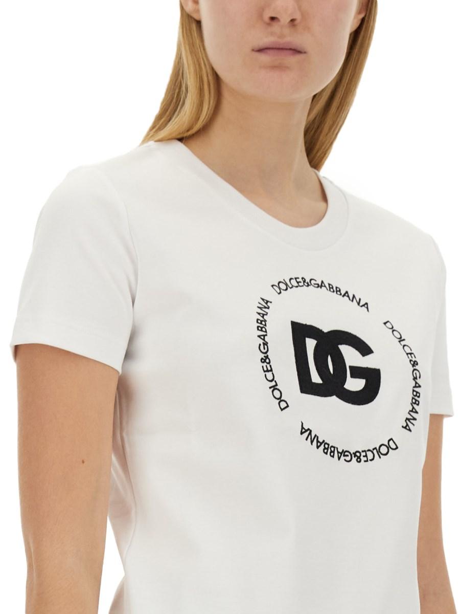 DOLCE & GABBANA T-SHIRT IN JERSEY DI COTONE CON LOGO