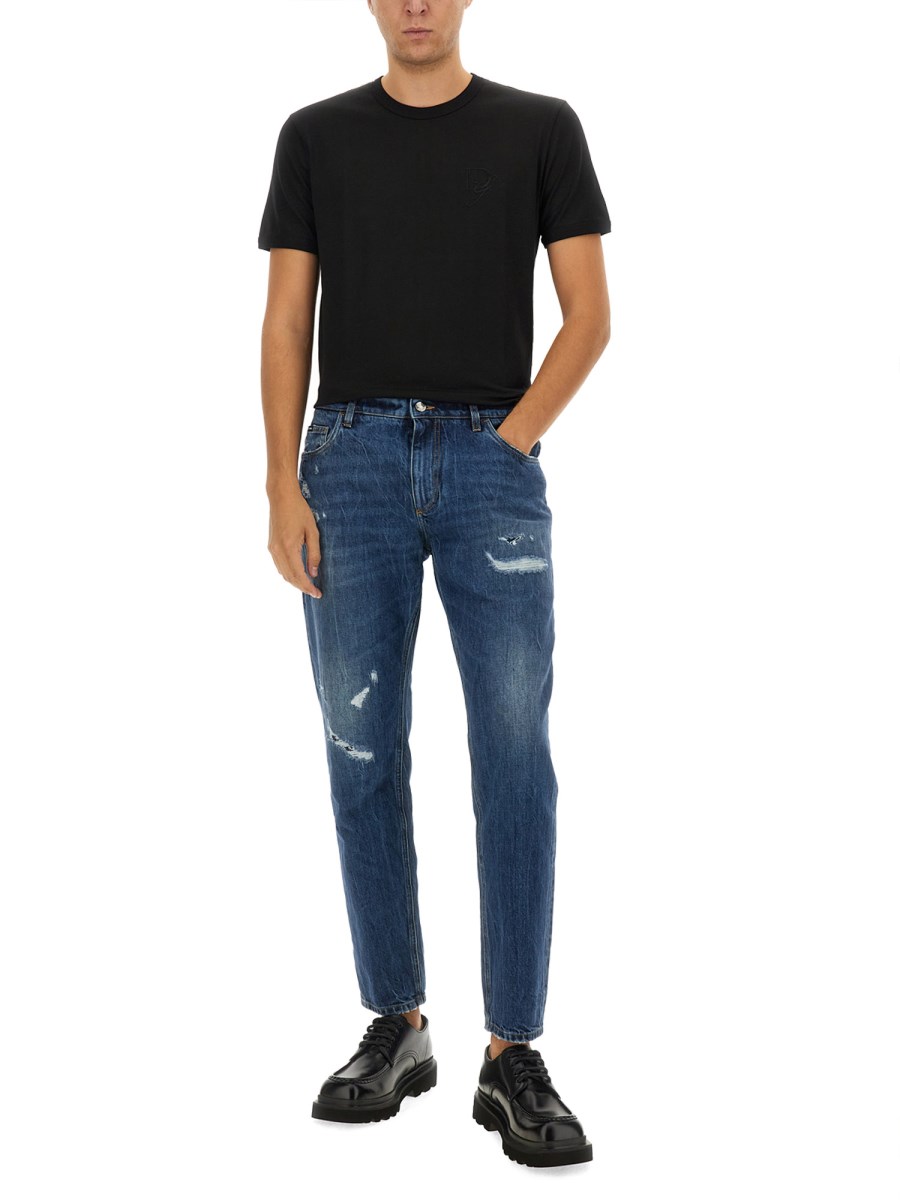 DOLCE & GABBANA T-SHIRT IN JERSEY IN COTONE