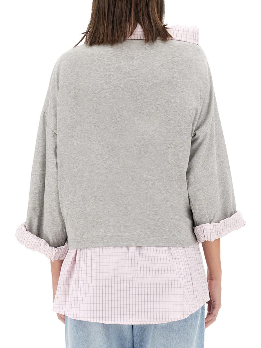 DRIES VAN NOTEN FELPA CAMICIA IN COTONE