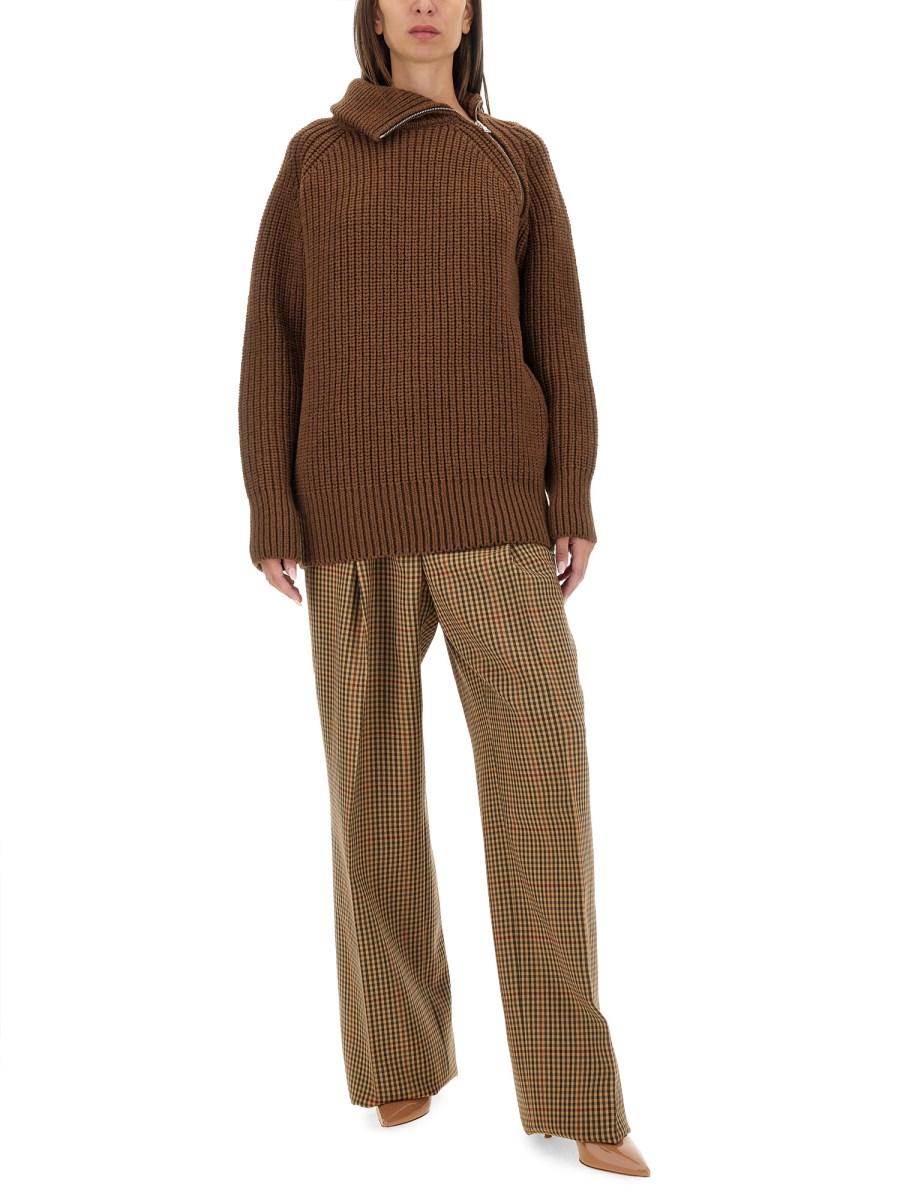 DRIES VAN NOTEN MAGLIA IN LANA CON ZIP
