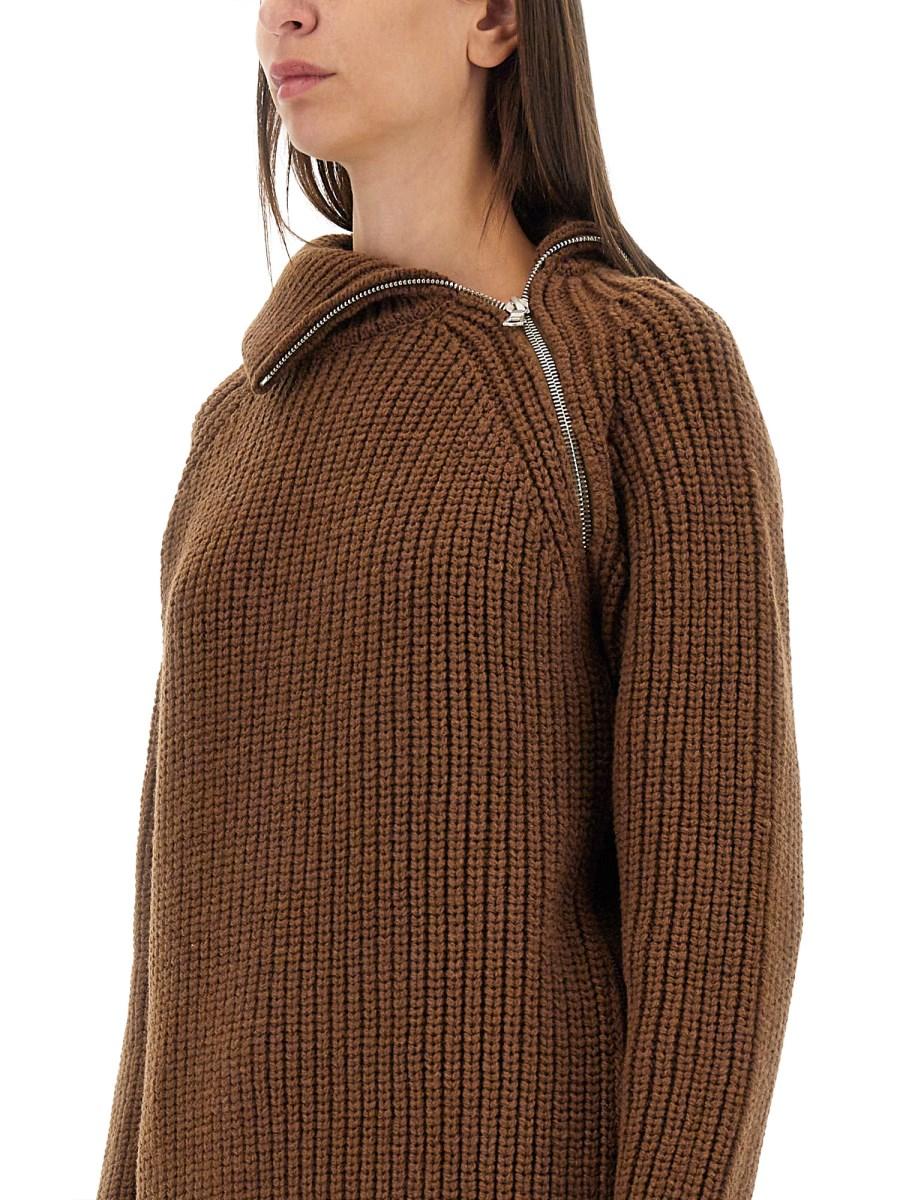 DRIES VAN NOTEN MAGLIA IN LANA CON ZIP