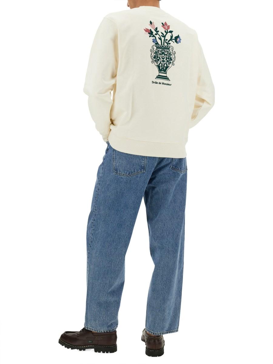 DRÔLE DE MONSIEUR FELPA IN COTONE CON LOGO