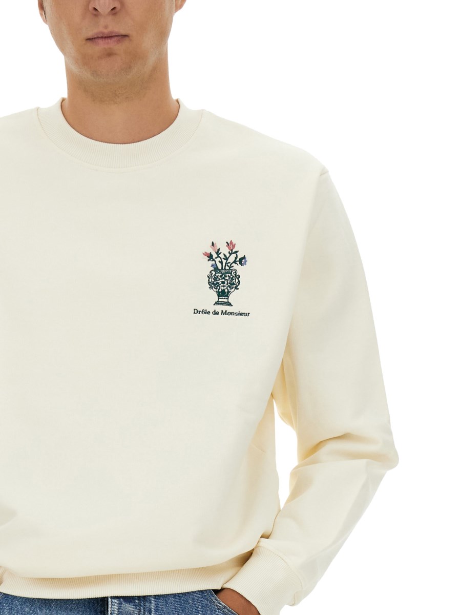 DRÔLE DE MONSIEUR FELPA IN COTONE CON LOGO