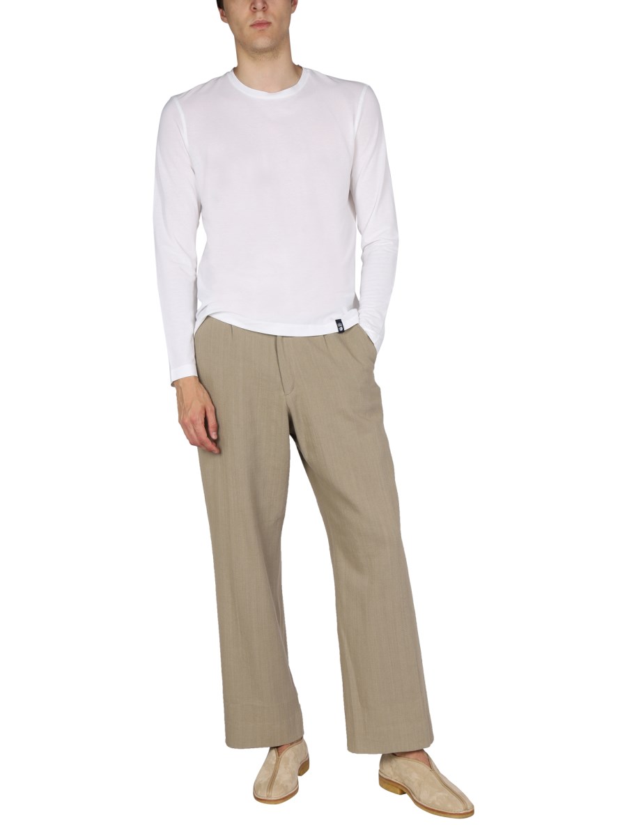 DRUMOHR T-SHIRT IN COTONE A MANICHE LUNGHE