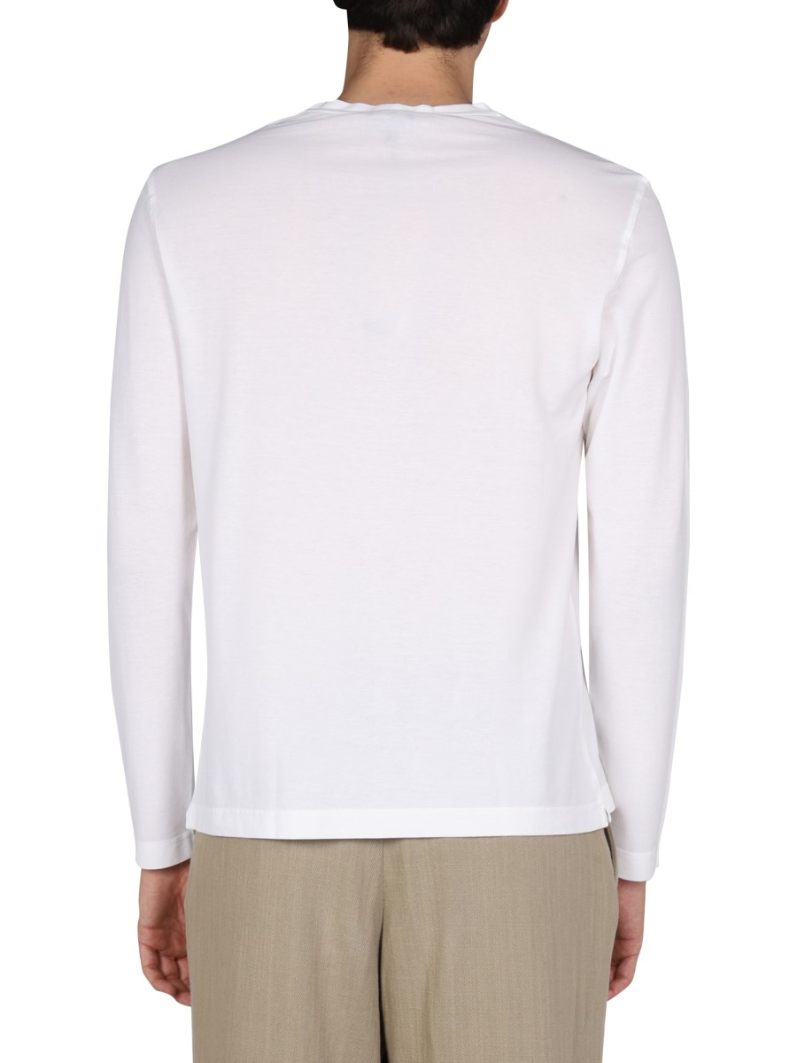 DRUMOHR T-SHIRT IN COTONE A MANICHE LUNGHE