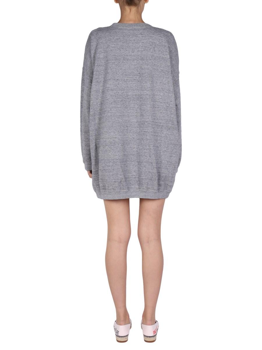 DSQUARED ABITO FELPA IN COTONE CON STAMPA LOGO